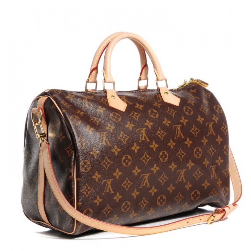 Authentic Louis Vuitton speedy 35 bandouliere monogram with strap LIKE NEW - Picture 1 of 13